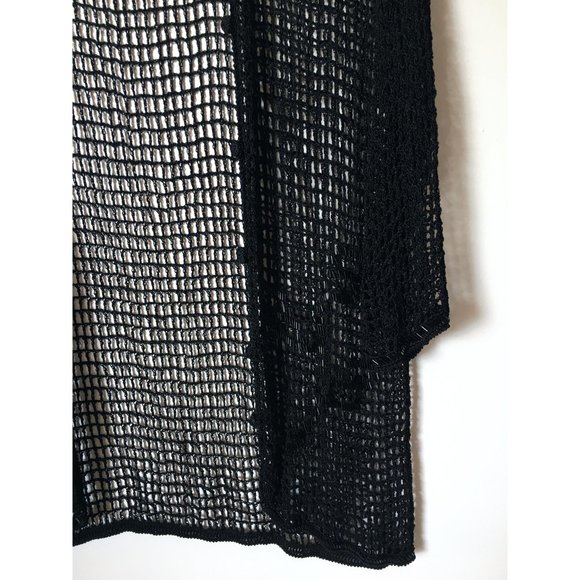 Lacy woven beaded vintage cardigan - Picture 6 of 7